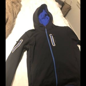 Vineyard Vines Men’s Large Zip-up hoodie Black & Blue. Like new, worn once